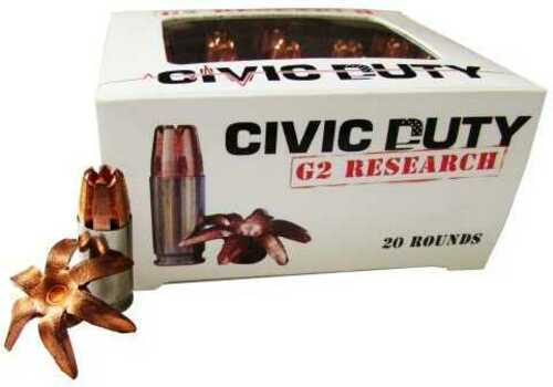 45 ACP 169 Grain Hollow Point 20 Rounds G2 Research Ammunition